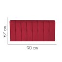 Ver imagem 2 de Painel Estofada Kiara 90cm Solteiro Box Quarto Suede Vermelho - Gat Magazine