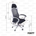 Ver imagem 7 de Cadeira de Escritório Presidente com Rodinha Fortt Trento Branca CPF09-B