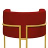 Kit 4 Poltronas Reforçada Decorativa Sala Nayara Base Ferro Dourado Suede Marsala - 5