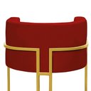 Ver imagem 5 de Kit 4 Poltronas Reforçada Decorativa Sala Nayara Base Ferro Dourado Suede Marsala