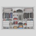 Ver imagem 2 de Guarda Roupa Casal 3 Portas 6 Gavetas - Vitoria-off White - Móveis Europa