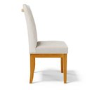 Ver imagem 7 de Kit 5 Cadeiras de Sala de Jantar Estofadas Gomes Madeira Maciça Linho Off White G78 - Gran Belo Cade