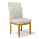 Ver imagem 6 de Kit 5 Cadeiras de Sala de Jantar Estofadas Gomes Madeira Maciça Linho Off White G78 - Gran Belo Cade