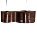 Ver imagem 2 de Luminária Pendente Infinita Modelo Ripado -:marrom