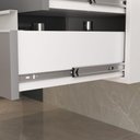 Ver imagem 7 de Conjunto Gabinete Banheiro Prisma 80cm Gabinete + Cuba + Espelheira com Vidro Branco Cinza
