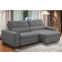 Ver imagem 2 de Sofá Retratil Reclinável 2 Lugares 160cm Confortável Megasul: Veludo Cinza