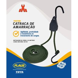 Polia Corda Catraca de Amarracao 3,5 Mts Carga Maxima 60kg - 2