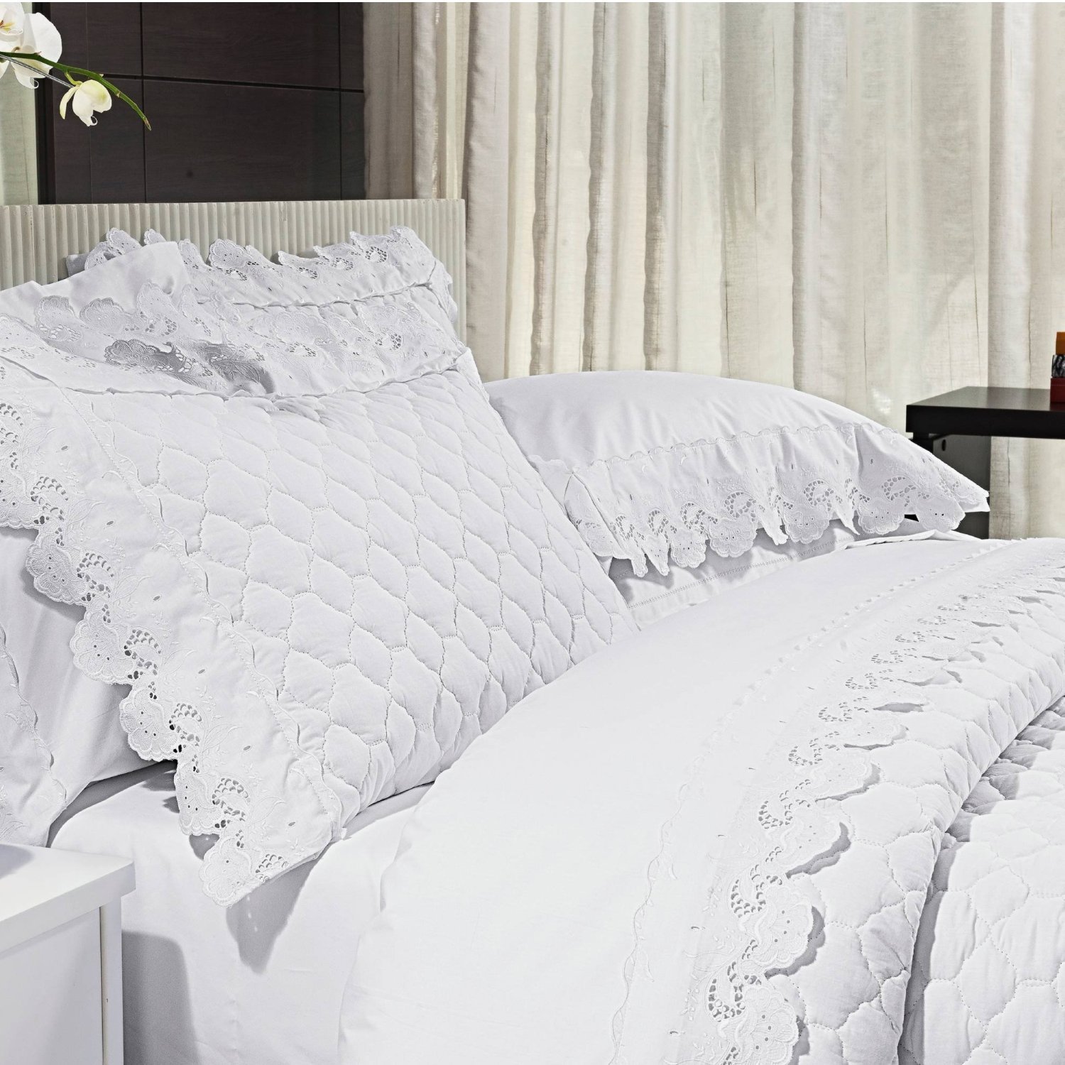 Jogo de Cama Queen Maiori 4 Peças Percal 200 Fios Bernadete Casa