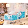 Cama Frozen Quarto Infantil Para Meninas Com Colchão D20 - Azul/Branco - 2