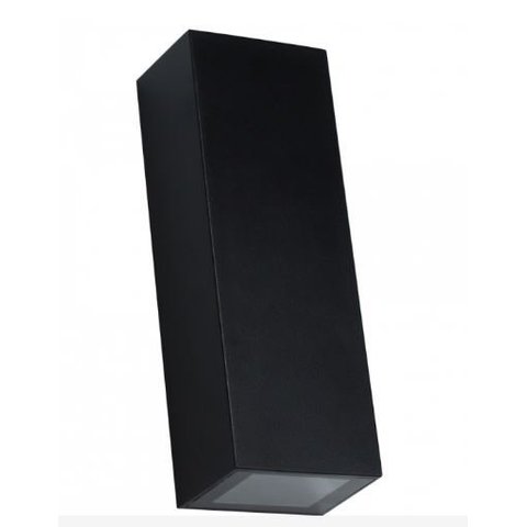 Arandela Led Galaxy Wall Mini Retangular Facho Duplo IP65 5W 3000K Preto