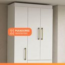 Ver imagem 2 de Guarda Roupas Solteiro Maya 4 Portas de Bater 2 Gavetas Branco Aramóveis