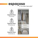 Ver imagem 5 de Guarda Roupas Solteiro Maya 4 Portas de Bater 2 Gavetas Branco Aramóveis