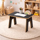 Ver imagem 2 de Mesa Infantil Amadeirada em Mdf com Bordas Naturais:preto