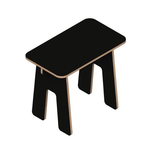 Mesa Infantil Amadeirada em Mdf com Bordas Naturais:preto