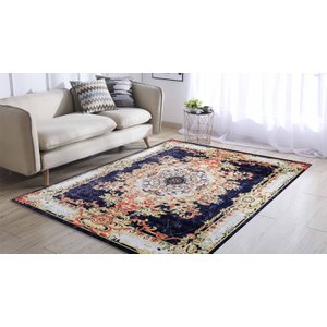 Tapete 2,50x2,00 Sala Quarto Belga Persa Turco Indiano Luxo: Preto
