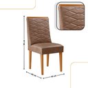 Ver imagem 3 de Mesa de Jantar Eloise 180cm Tampo Mdf Vidro com 6 Cadeiras Eloise Moderna Mobília