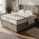 Ver imagem 2 de Cama Box Baú com Colchão de Molas Ensacadas Double Face Essence Probel Queen 158cm