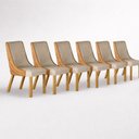 Ver imagem 1 de Kit 6 Cadeiras Maciça de Jantar Estofada Bella- Arbo Design