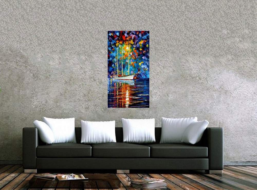 Quadro Pintura Tela Cidade Paisagem Urbana 4314: 120cm (A) x 70cm (L) - 2