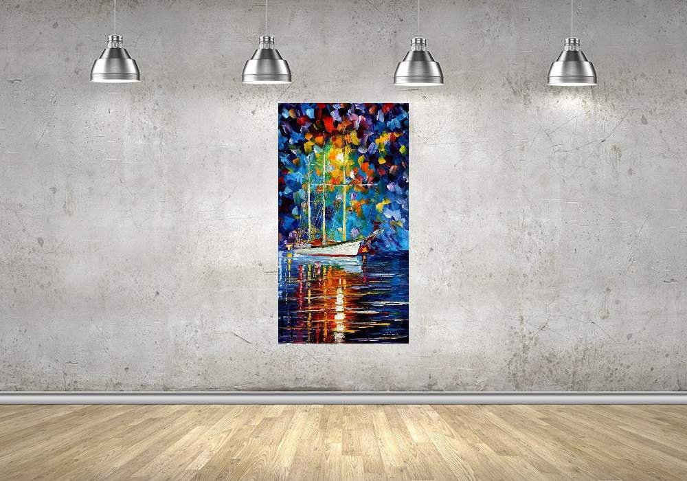 Quadro Pintura Tela Cidade Paisagem Urbana 4314: 120cm (A) x 70cm (L) - 4