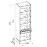 Cristaleira 2 Portas 1 Gaveta com Led Allure - 9