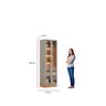Cristaleira 2 Portas 1 Gaveta com Led Allure - 3