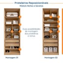 Ver imagem 4 de Conjunto Planejado Joy 2 Peças Nicho com 2 Gavetas e Sapateira CabeCasa MadeiraOriginals Cinza/Sereno/Avena