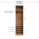 Ver mais imagens de Guarda-Roupa Modulado Joy 4 Peças Penteadeira Espelho Gavetas Cabideiro CabeCasa MadeiraOriginals