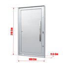 Ver imagem 2 de Porta Pivotante Alumínio Lambril c/Puxador Dir. Elite Branco 216x100 Brimak