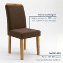 Ver imagem 6 de Conjunto de Mesa de Jantar 6 Lugares com Tampo de Vidro Lyra Cinamomo e Marrom
