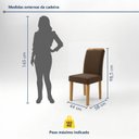 Ver imagem 4 de Conjunto de Mesa de Jantar 6 Lugares com Tampo de Vidro Lyra Cinamomo e Marrom