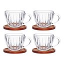 Ver imagem 1 de Jogo de Xícaras de Café e Chá de Cristal Monte Carlo 180ml 4 Peças - Hauskraft Premium