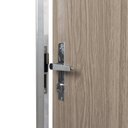 Ver imagem 5 de Kit Porta de Madeira Lisa 212x75cm com Batente de Alumínio 3,6cm Ecomadeiral MGM Abertura Esquerda Marrom/Carvalho Quebec