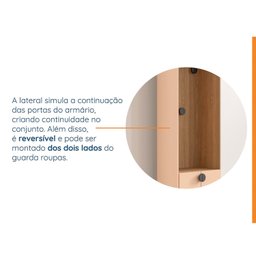 Guarda-Roupa Modulado Joy 3 Peças Cabideiros, Nicho com 2 Gavetas e Sapateira Cabecasa Madeiramadeira - 13