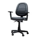 Ver imagem 1 de CADEIRA EXECUTIVA ALTA GOMADA OFFICE ESCRITORIO C/BRAÇO DIGITADOR E BASE GIRATORIA SIMPLES PRETA VFL