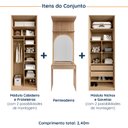 Ver imagem 3 de Guarda-Roupa Modulado Joy 3 Peças 2 Gavetas, Penteadeira Espelho Cabideiro CabeCasa MadeiraOriginals