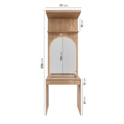 Guarda-Roupa Modulado Joy 3 Peças Módulo Nichos com 2 Gavetas, Penteadeira com Espelho e Cabideiro com N - 8