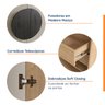 Guarda-Roupa Modulado Joy 3 Peças Módulo Nichos com 2 Gavetas, Penteadeira com Espelho e Cabideiro com N - 11