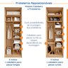 Guarda-Roupa Modulado Joy 3 Peças Módulo Nichos com 2 Gavetas, Penteadeira com Espelho e Cabideiro com N - 4