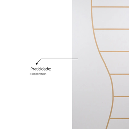 Folha de Porta Madeira Decorada 210x60cm Espessura 3,5cm Cantareira MGM - 8