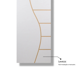 Folha de Porta Madeira Decorada 210x60cm Espessura 3,5cm Cantareira MGM - 11