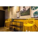Ver mais imagens de Kit 4 Banquetas Altas Alegra Polipropileno Espresso Móveis Amarelo