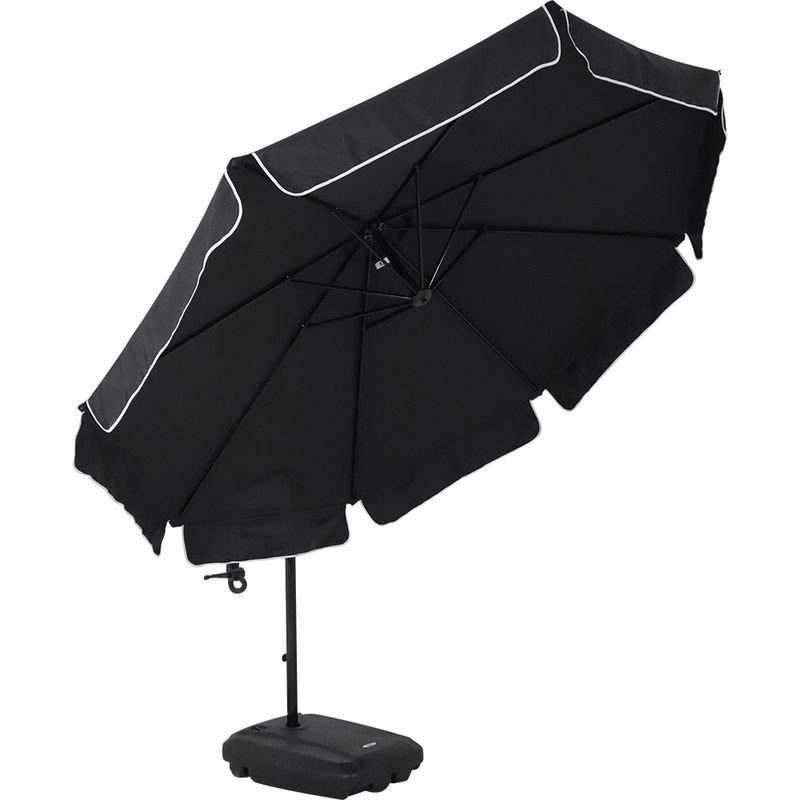 Ombrelone Búzios Preto 3 Metros Giratório 360° com Base Bel:preto - 2