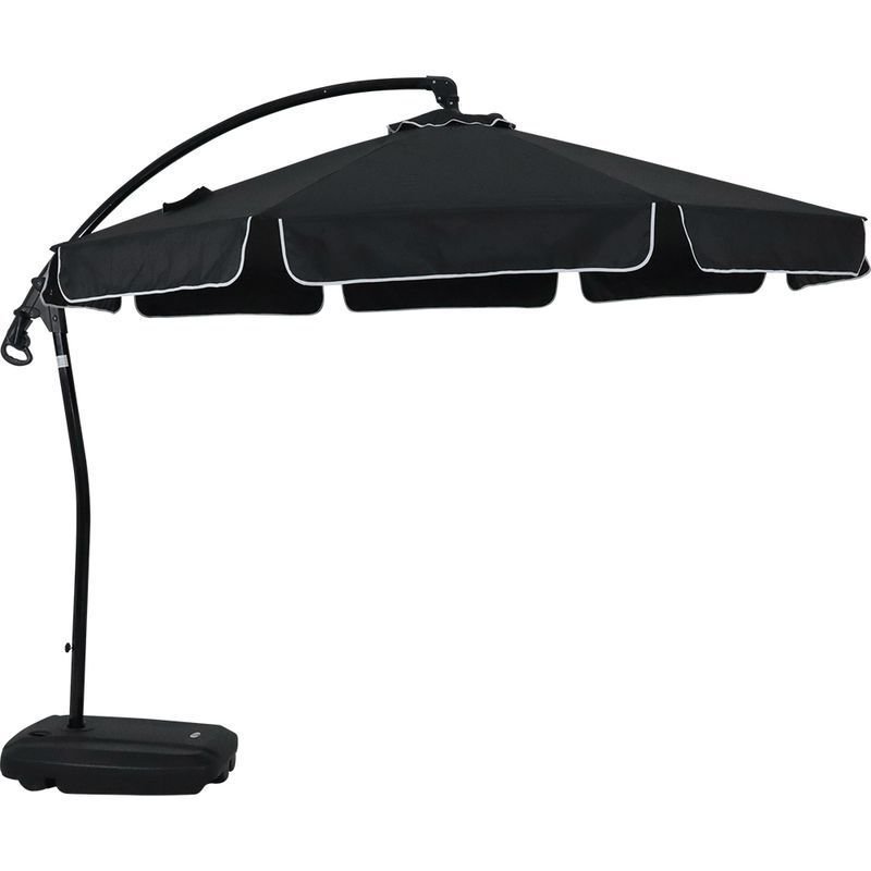 Ombrelone Búzios Preto 3 Metros Giratório 360° com Base Bel:preto - 6
