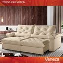 Ver imagem 3 de Sofá Retrátil e Reclinável 2,80m 4 Lugares Pillow com 18cm Fibra Siliconada Veneza - Movenzo Estofad