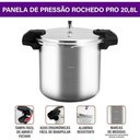 Ver imagem 2 de Panela de Pressão de Alta Capacidade Rochedo Pro 20l Alumínio Polido