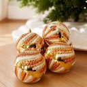 Ver imagem 3 de Bolas de Natal Glitter Dourado Acabamento Brilhante Enfeite Plástico Kit 12PÇS 10cm