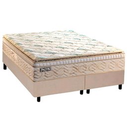 Cama Box King: Colchão Molas Ensacadas Paropas Masterpocket Eco Bamboo + Base Crc Courano Clean( - 1