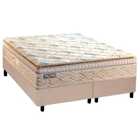 Cama Box King: Colchão Molas Ensacadas Paropas Masterpocket Eco Bamboo + Base Crc Courano Clean(