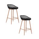 Ver imagem 1 de Kit 2 Banquetas Polipropileno e Aço Mônaco Média Espresso Móveis